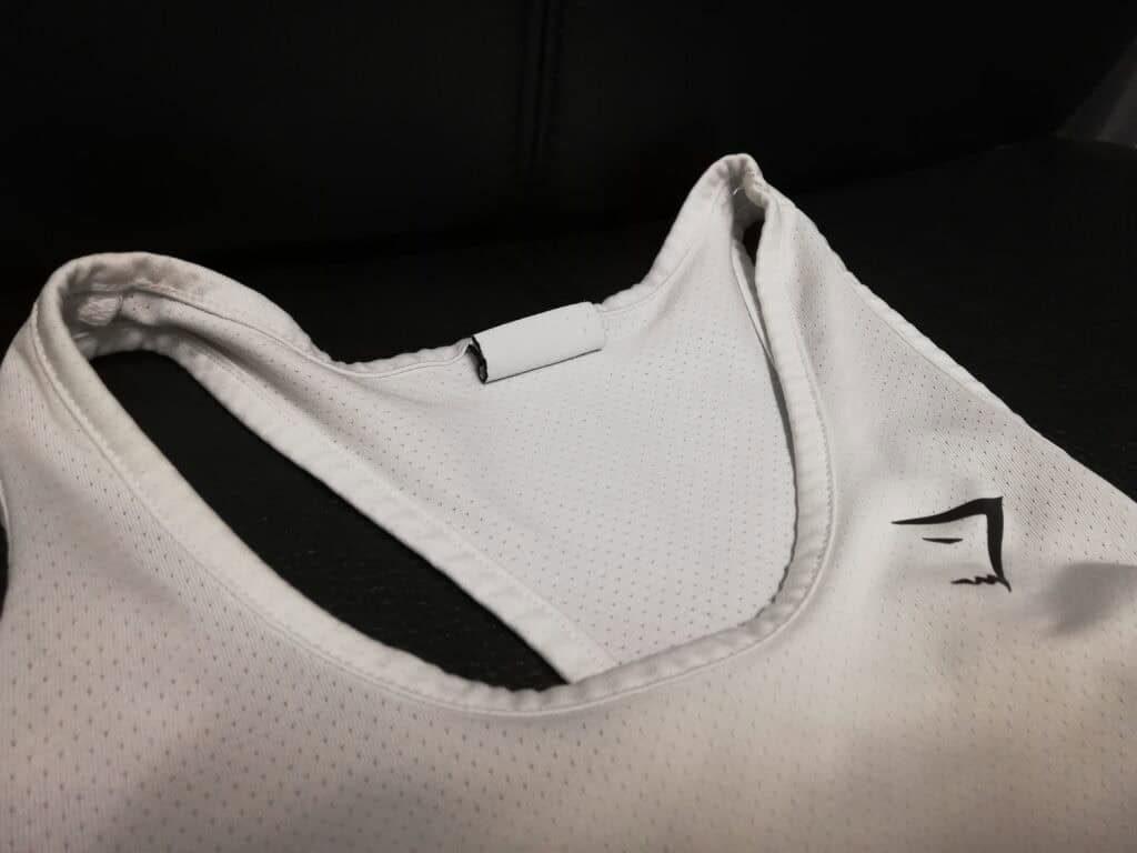 White gymshark moisture wicking vest top