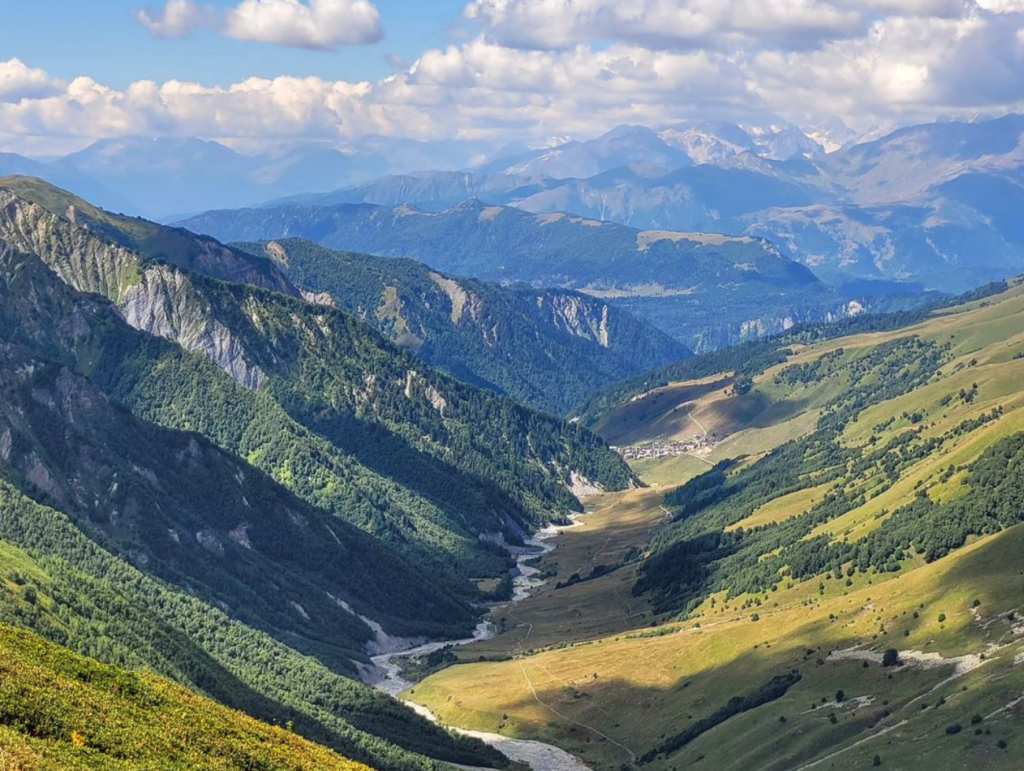 Svaneti Mountain with valley