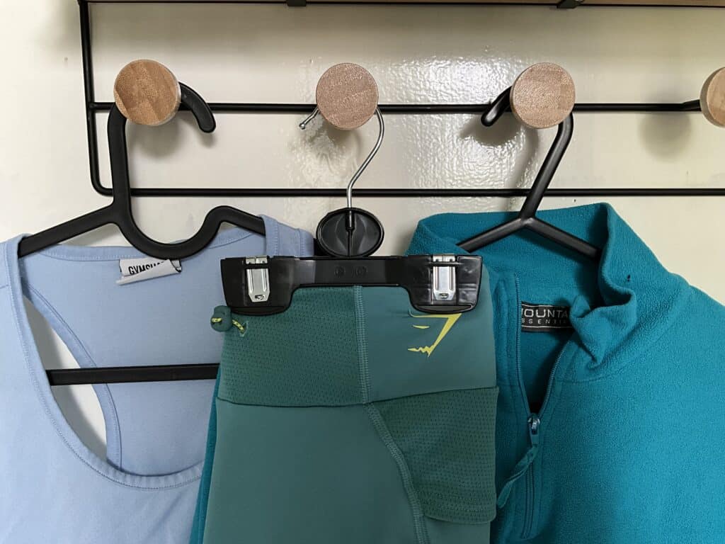 Sports top, leggings and fleece all in blue