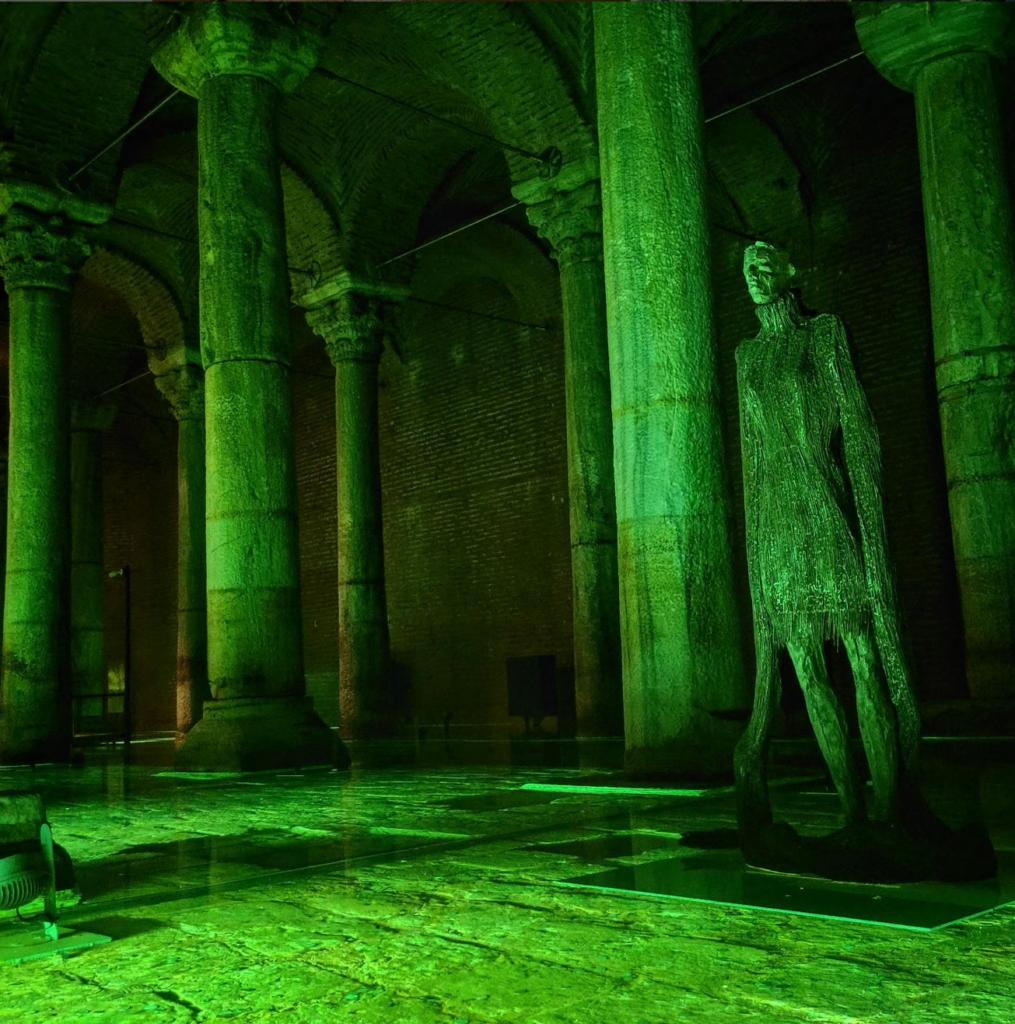 Basilica Cistern, Turkey in green light