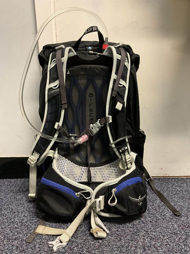 Osprey 30L backpack with hydration bladder