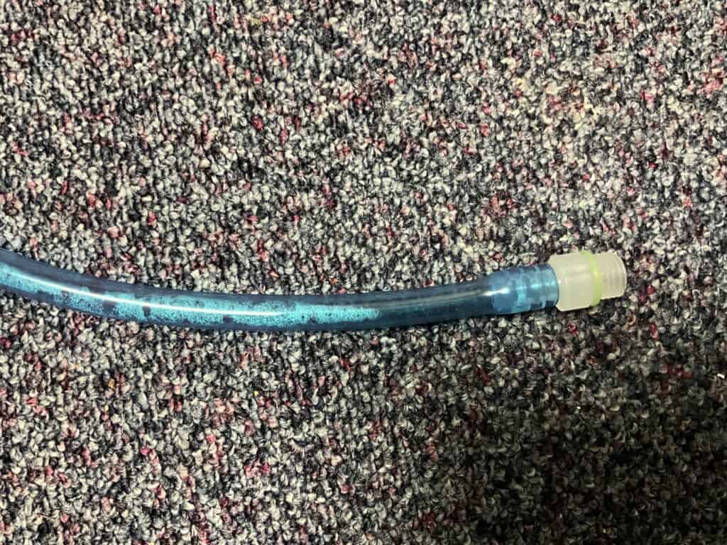 Tube of a hydration bladder.