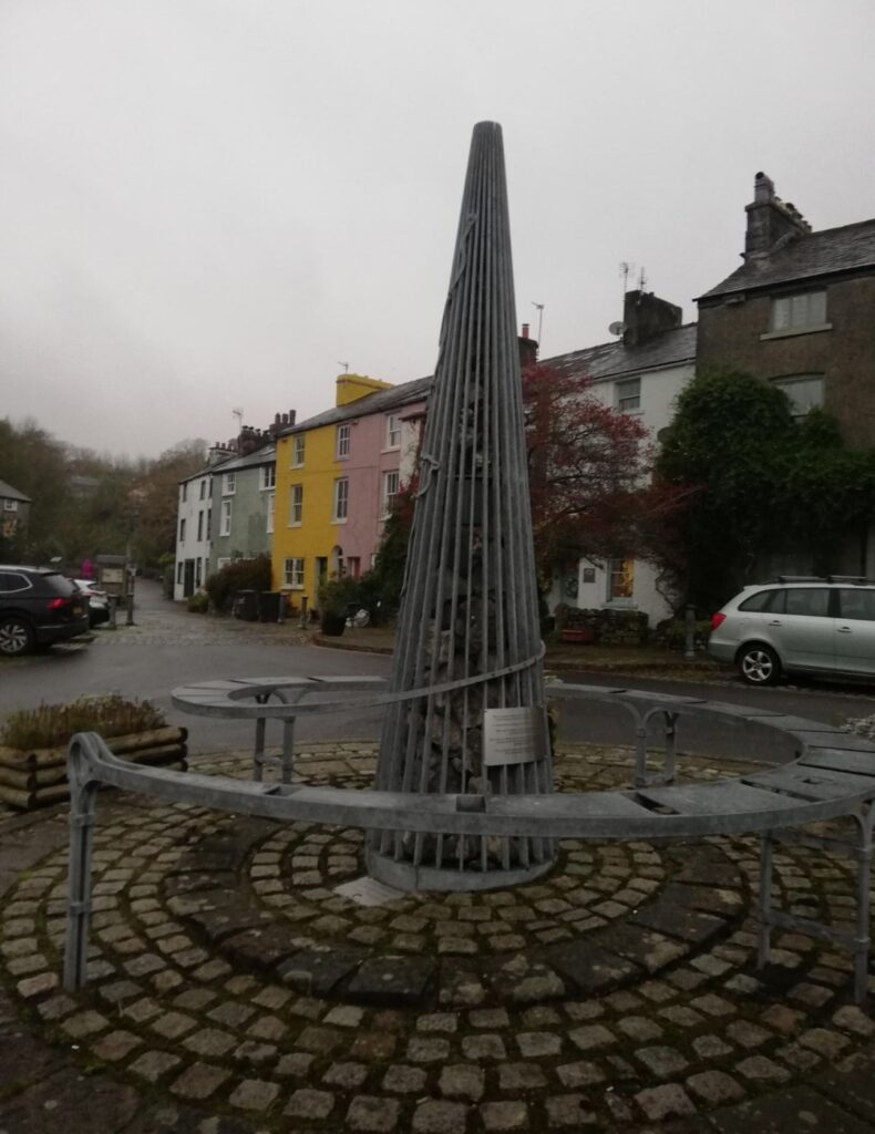 Sculpture marking the start of the Cumbrian Way