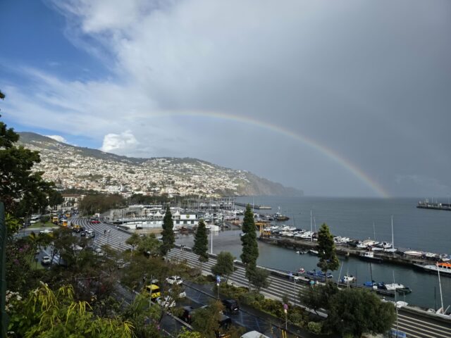Rainbow over the Funchal seafront