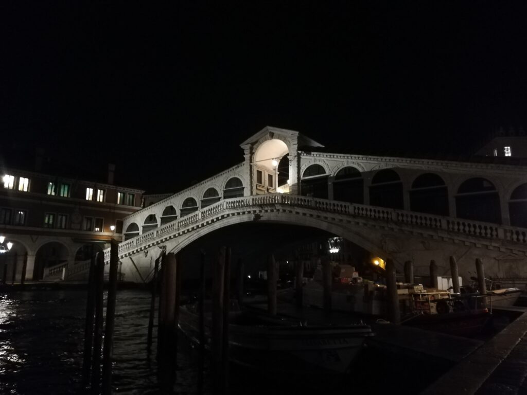 Ponte Di Rialto in the dark